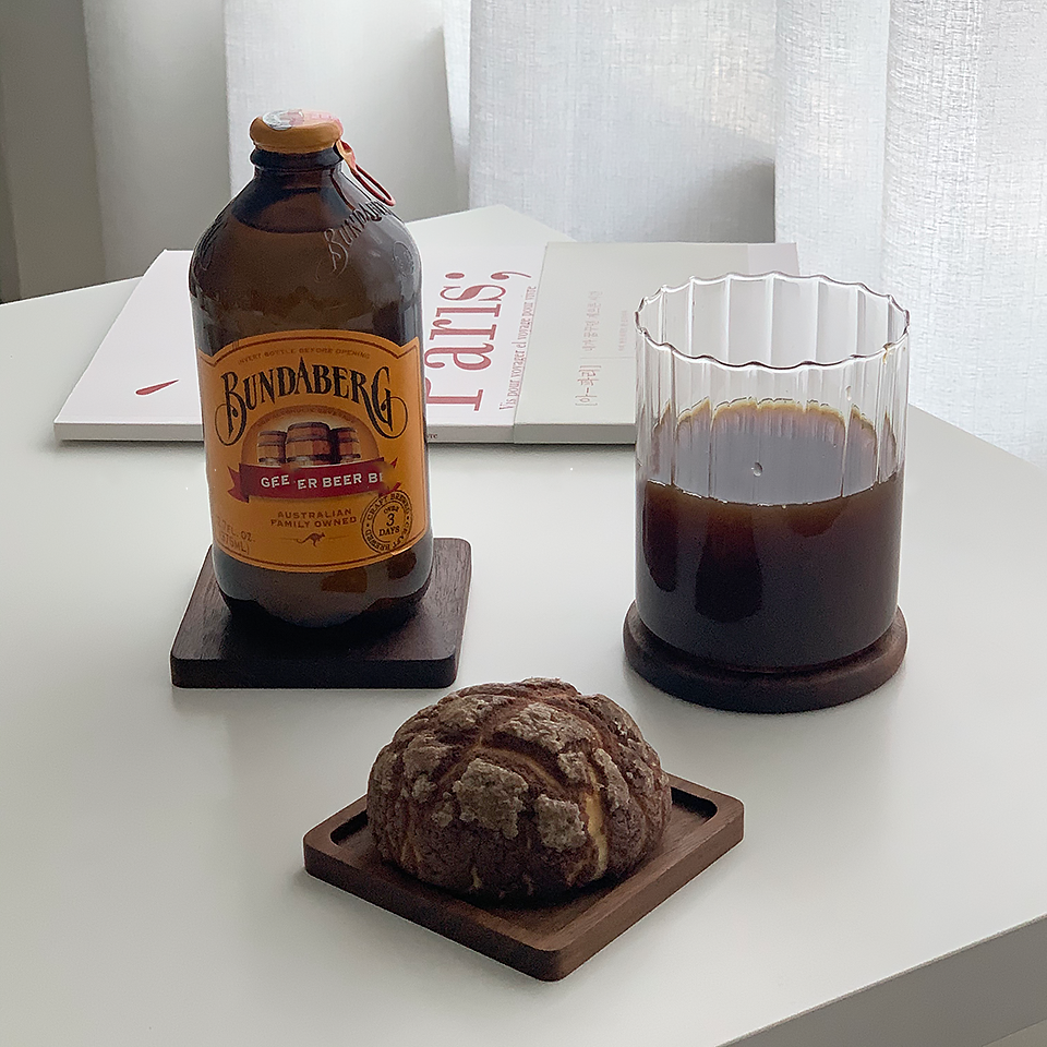 Walnut Wood Coaster Set