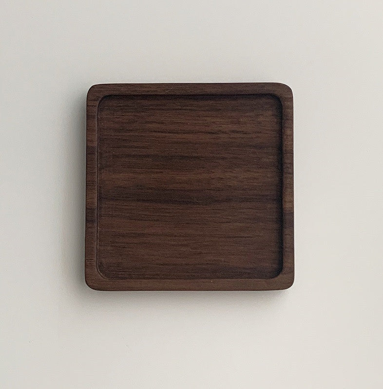Walnut Wood Coaster Set