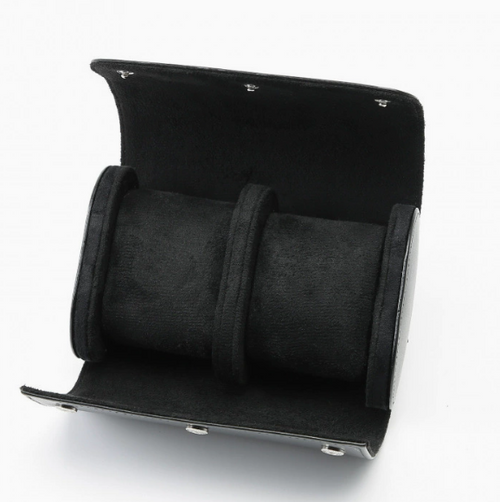3-Slot Leather Travel Watch Case