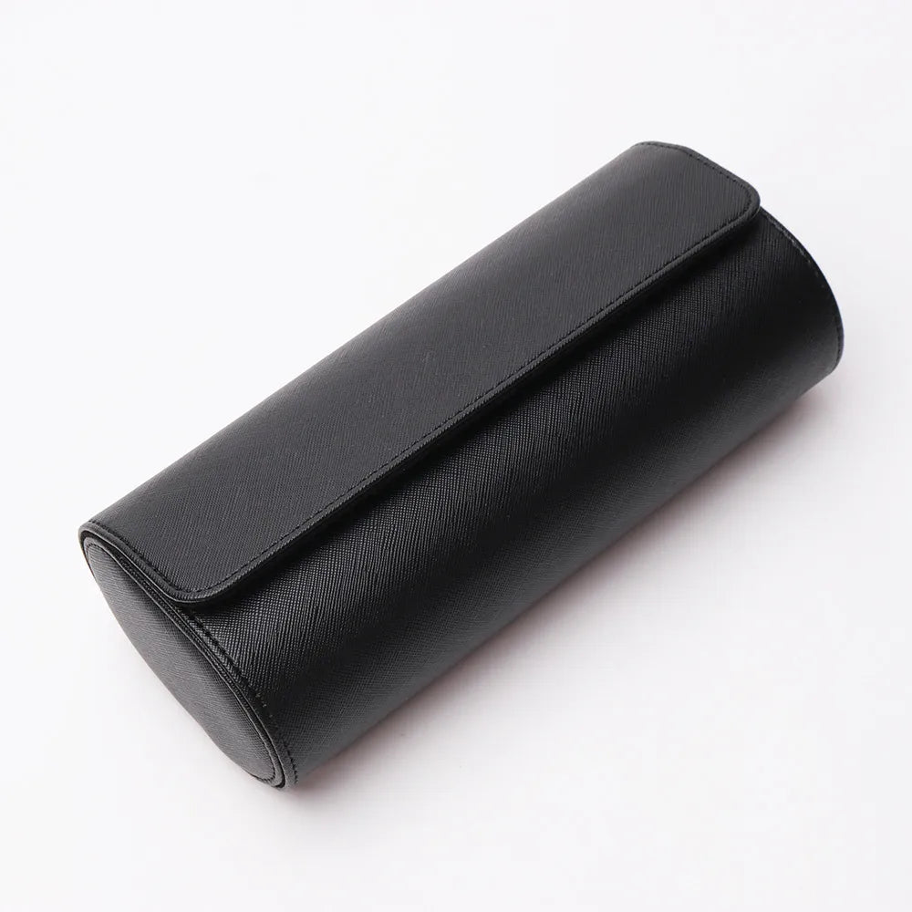 3-Slot Leather Travel Watch Case